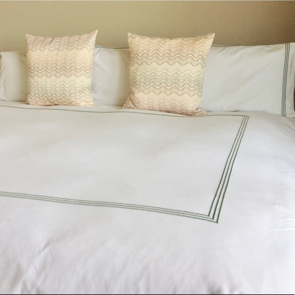 Pottery Barn Embroidered King Size Bedding Set